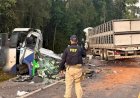 Acidente deixa 22 mortos e 5 feridos após colisão entre micro-ônibus e carreta