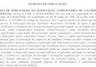Extrato de Publicação da Associação Comunitária de Caldeiras e Adjacências