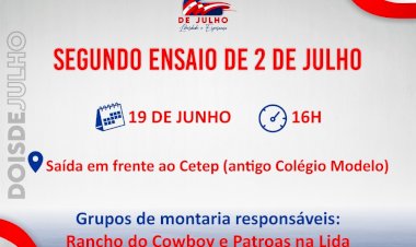 Caetité: Vem aí o 2º Ensaio do 2 de Julho