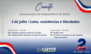 Confira a Programação do 2 de Julho em Caetité