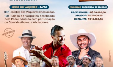 Confira a programação da 33ª Missa do Vaqueiro e Vaquejada de Lagoa Real