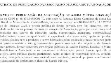 Extrato de Publicação da Associação de Ajuda Mútua Boas Ações