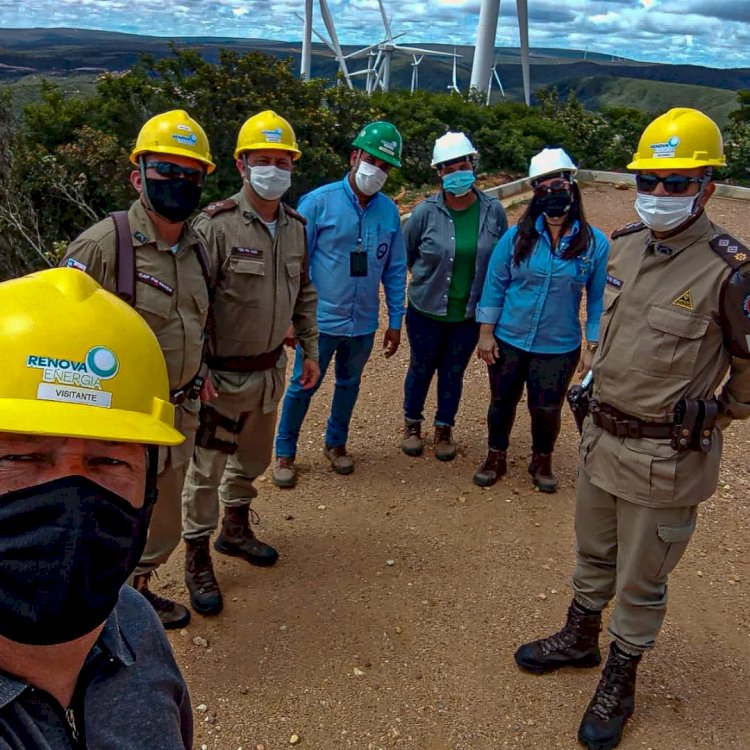 Comandante da 94ª CIPM realiza visita institucional ao Parque Eólico da Renova Energia