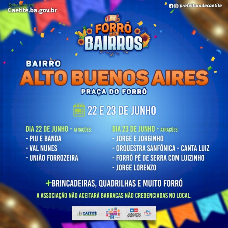 Chegou a vez do Alto Buenos Aires no Forró dos Bairros em Caetité