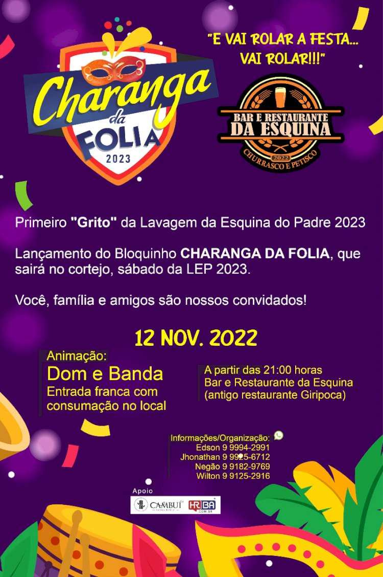 Lançamento do Bloquinho Charanga da Folia