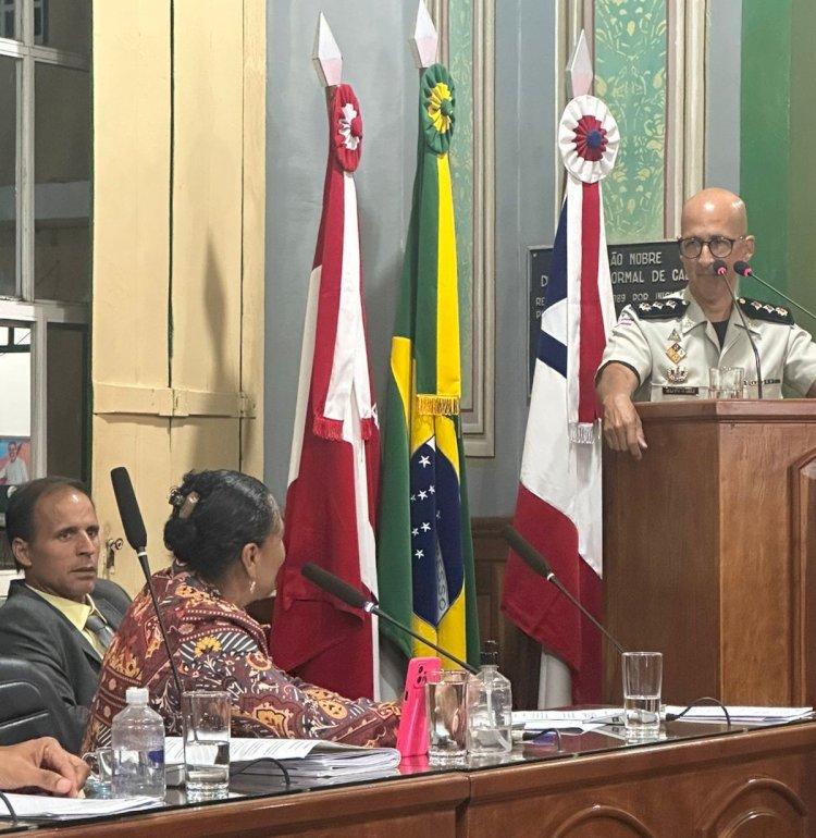 MAJ PM SUAREZ EXPÕE RESULTADOS POSITIVOS DE SEUS 5 MESES DE GESTÃO NA CAMARA DE VEREADORES DE CAETITÉ