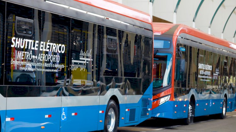 Veículos elétricos substituem ônibus a diesel e conecta Aeroporto ao Metrô de Salvador