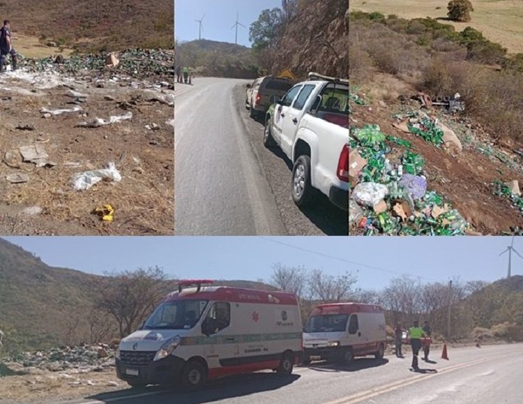 Caminhão carregado de bebidas tomba na BR-030 e deixa um morto e dois feridos em Guanambi