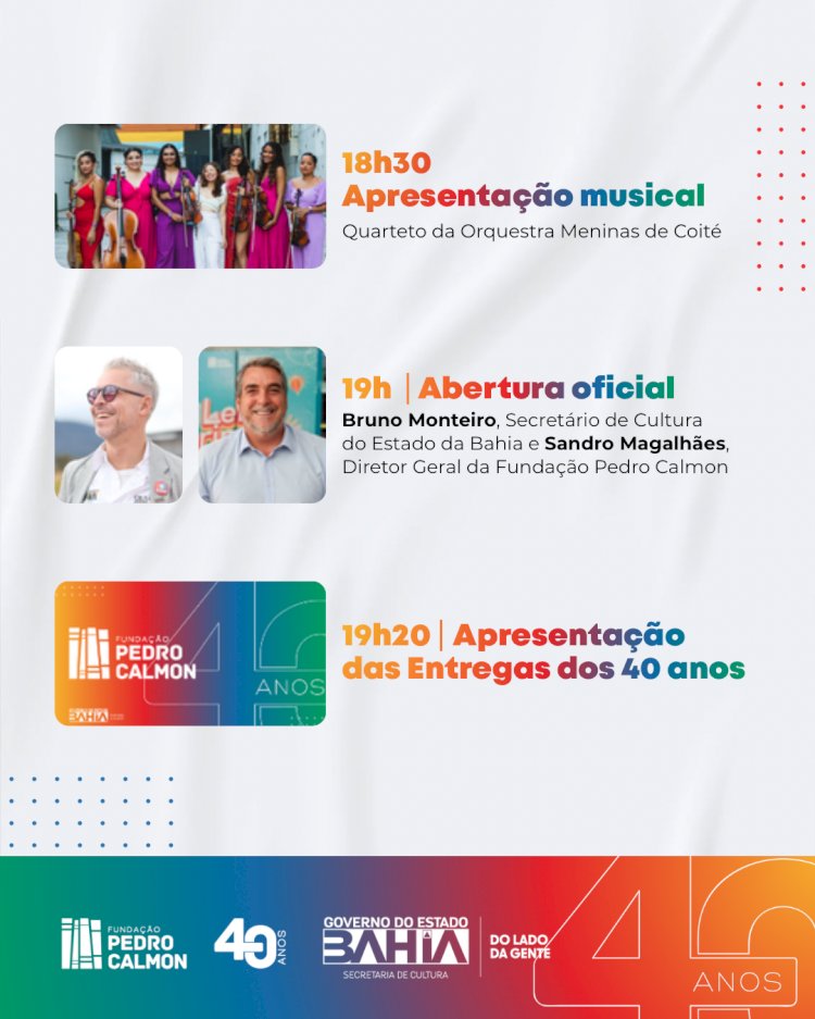 Fundação Pedro Calmon celebra 40 anos com anúncios importantes para bibliotecas, arquivos, memoriais e a comunidade literária da Bahia