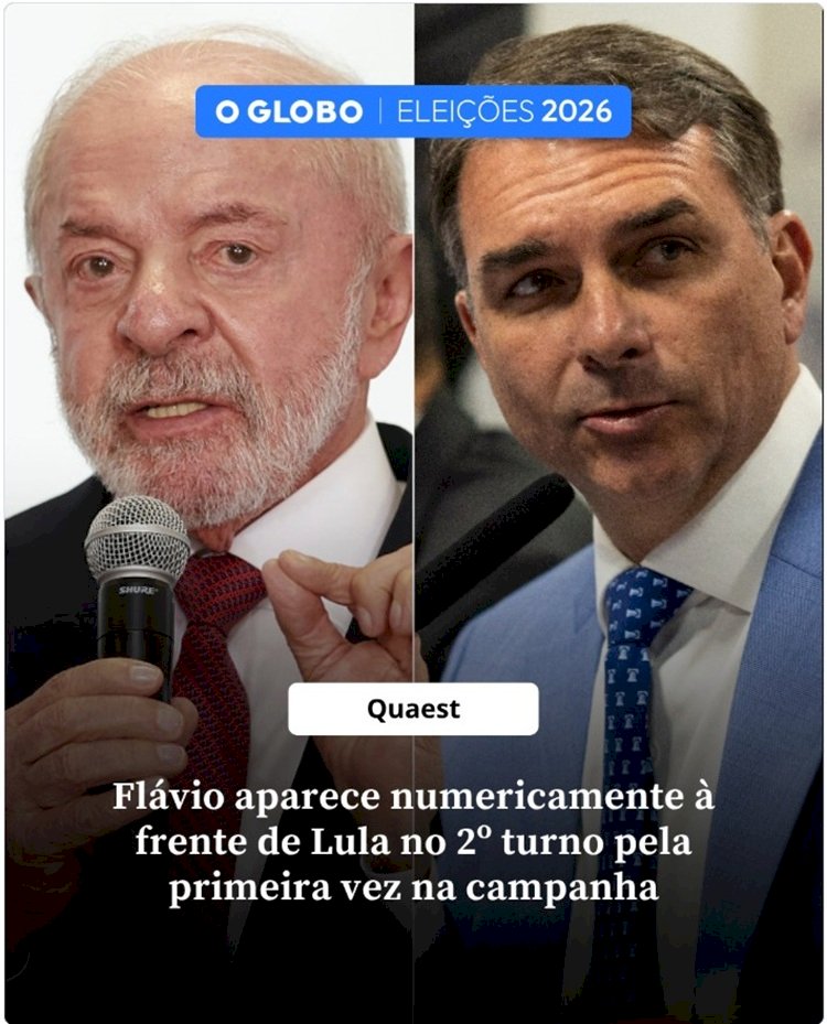 Flávio aparece numericamente à frente de Lula no 2º turno pela primeira vez na campanha